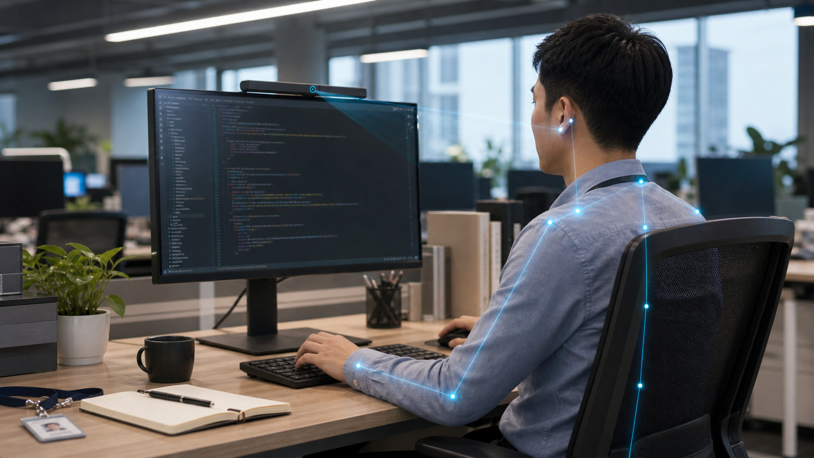 DeskGuard AI 公司办公桌应用场景